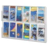 Safco® Reveal Clear Literature Displays, 12 Compartments, 30w x 2d x 20.25h, Clear