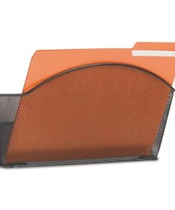 Safco Onyx Steel Wall Pocket, Letter, Black, 12 x 3 x 9