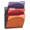 Safco Onyx Steel Triple Wall Pocket, Letter, Black, 12 x 3 1/4 x 17 1/4