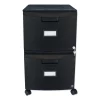Storex Two-Drawer Mobile Filing Cabinet, 14.75w x 18.25d x 26h, Black