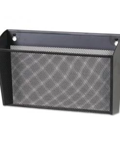 Universal Metal Mesh Wall FileSingle Pocket, 14 1/8 x 3 3/8 x 8 1/8, Letter, Blk