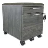 Union & Scale Prestige Mobile Pedestal File, Left or Right, 2-Drawers: Box/File, Legal/Letter, Gray, 15.6x21x20.7