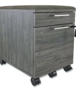 Union & Scale Prestige Mobile Pedestal File, Left or Right, 2-Drawers: Box/File, Legal/Letter, Gray, 15.6x21x20.7