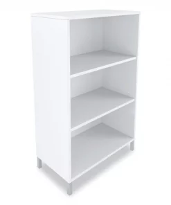 Union & Scale Essentials Laminate Bookcase, Three-Shelf, 28 x 15 x 45.6, White