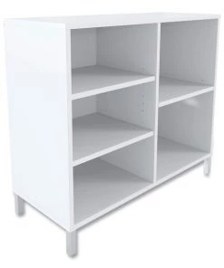 Union & Scale Essentials Laminate Bookcase, Five-Shelf, 36 x 15 x 31.6, White