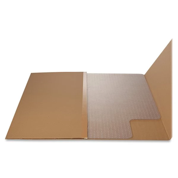 Deflecto Frequent Use Chair Mat, Med Pile Carpet, Flat, 45x53, Wide Lip, Clear - Image 2
