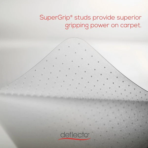 Deflecto All Day Use Chair Mat, All Carpet Types, 45 x 53, Rectangle, Clear - Image 3