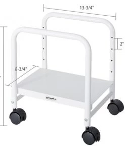 Eureka Ergonomics Height Adjustable Mobile CPU Stand White