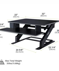 Eureka Ergonomics SitStand Desktop 32" Black