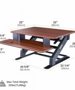 Eureka Ergonomics SitStand Desktop 32" Cherry