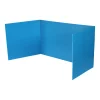 Flipside Products 18 x 46.5 Corrugated Plastic Study Carrel Blue, PK12