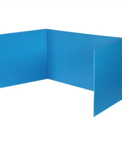 Flipside Products 18 x 46.5 Corrugated Plastic Study Carrel Blue, PK12