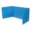 Flipside Products 18 x 46.5 Corrugated Plastic Study Carrel Blue, PK24