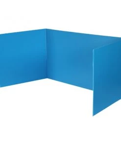 Flipside Products 18 x 46.5 Corrugated Plastic Study Carrel Blue, PK24