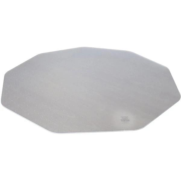 Floortex Chair Mat 38"x39", Nonagon Shape, Clear, for Carpet - Image 5