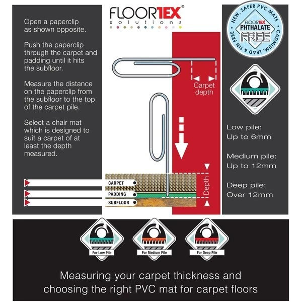 Floortex Chair Mat, Rectangular, Clear, 48"x60" - Image 8