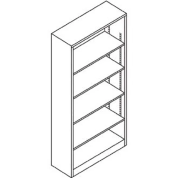 Hon Bookcase, Metl, 71x34.5, Cc - Image 2