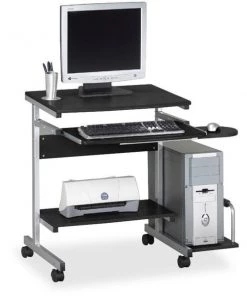 Mayline Portrait Computer Workstation, Gray Base