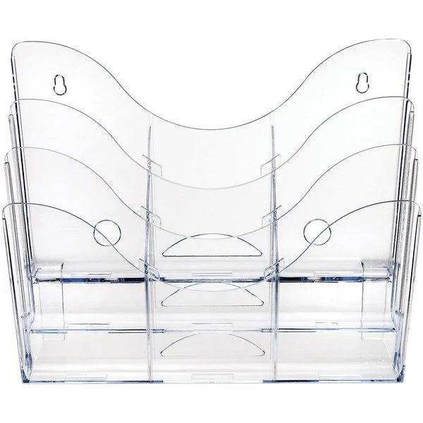 Deflecto Document Organizer, 6 Divider, 3 Tier, Clr - Image 4