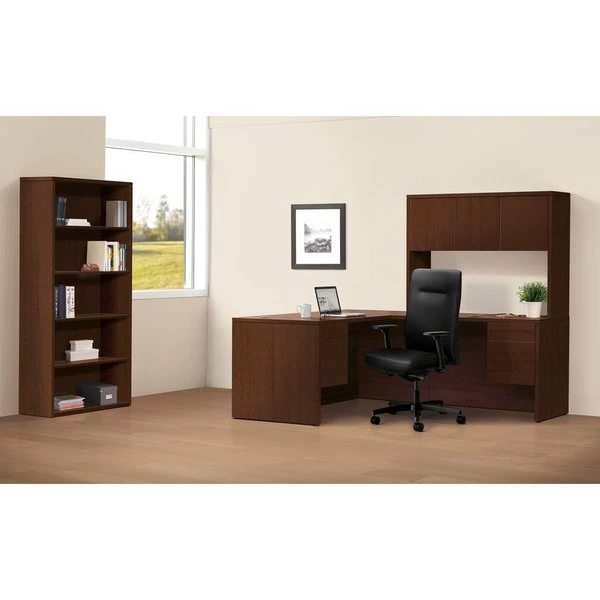 Hon Laminate Bookcase, Two-Shelf, 36w x 13-1/8d x 29-5/8h, Mahogany - Image 2
