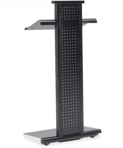 Mayline Mobile Steel Lectern, Light, Black