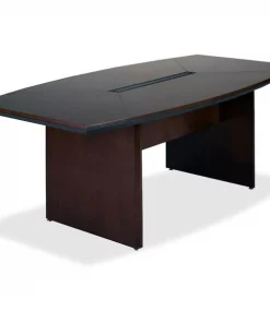 Mayline Boat CorsicaÂ® Conference Table, 7â€™ W, 84 X 42 X 29.5, Wood Top, Mahogany