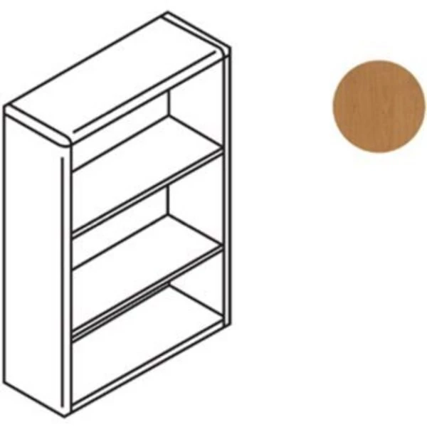 Hon Wood Bookcase, Three Shelf, 36w x 13 1/8d x 43 3/8h, Harvest - Image 2