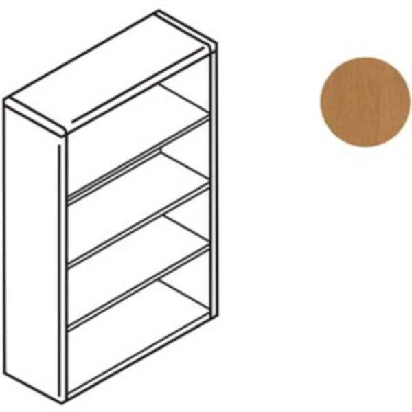 Hon Wood Bookcase, Four Shelf, 36w x 13 1/8d x 57 1/8h, Harvest - Image 2