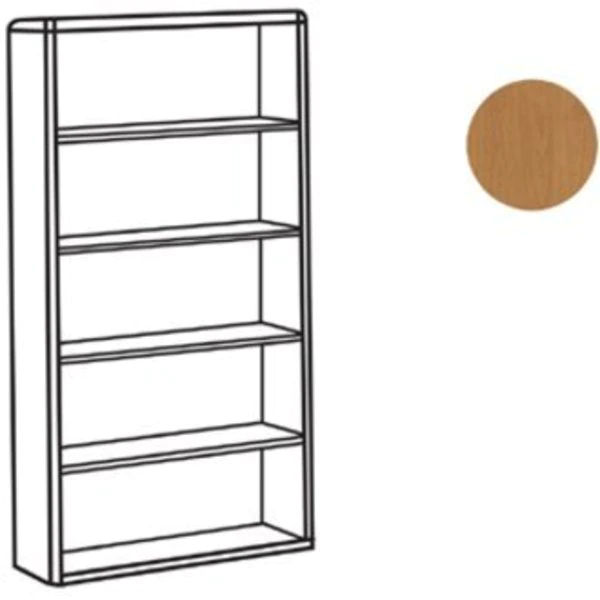 Hon Wood Bookcase, Five Shelf, 36w x 13 1/8d x 71h, Harvest - Image 2