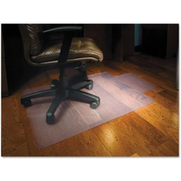 Es Robbins Chair Mat 45"x53", Traditional Lip Shape, Clear, for Hard Floor/Carpet - Image 2