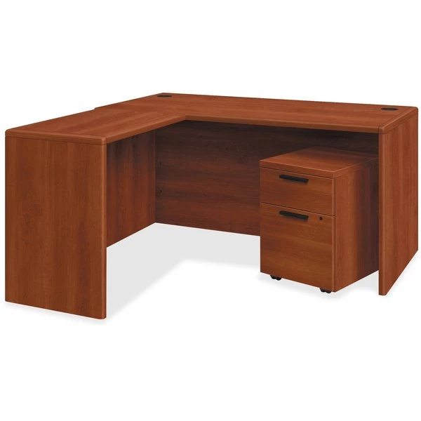Hon Pedestal Desk, 36" D, 72" W, 29-1/2" H, Cognac, Particle Board - Image 7