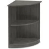 Mayline Round Corner Bookcase, Medina Qrtr, GryStl