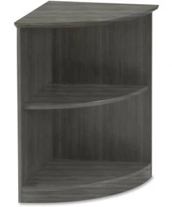 Mayline Round Corner Bookcase, Medina Qrtr, GryStl