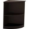 Mayline Round Corner Bookcase, Medina Qrtr, Mocha