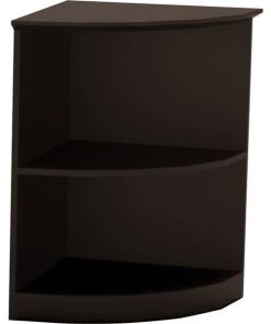 Mayline Round Corner Bookcase, Medina Qrtr, Mocha