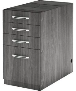 Mayline 15.24" W Credezna Pedestal, Gray Steel