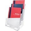 Deflecto Magazine Holder, Clear, 3-Tier