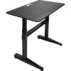 Iceberg Pneumatic Adj. Desk, Blk Top w/Blk Base