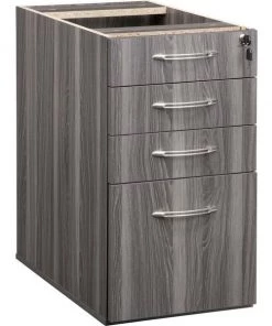 Mayline Credenza Pdstl PBBF, Aberdeen, 26", Gry Stl