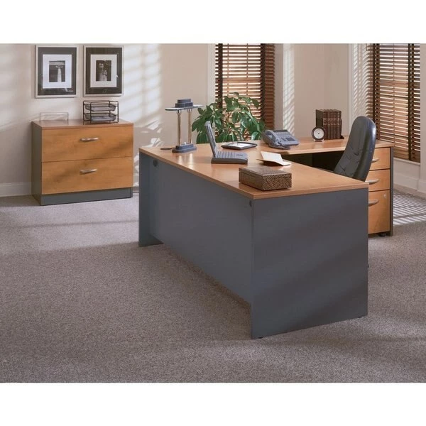 Bush 35-3/4" W 2 Drawer Commercial File Cabinet, Natural Cherry, A4/Legal/Letter - Image 2