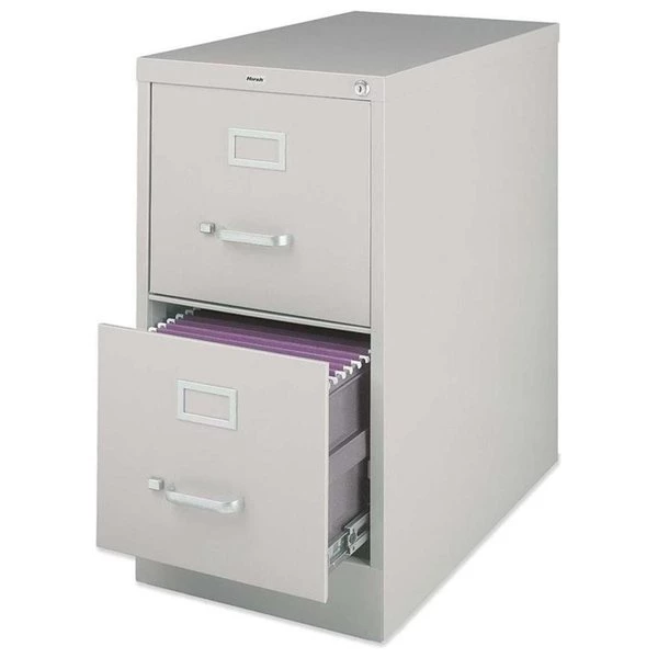 15" W 2 Drawer Lorell Metal Vertical File, Putty - Image 2
