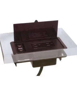 Safco Square Power Module for Conference Tables, 6.25 X 4 X 1.5