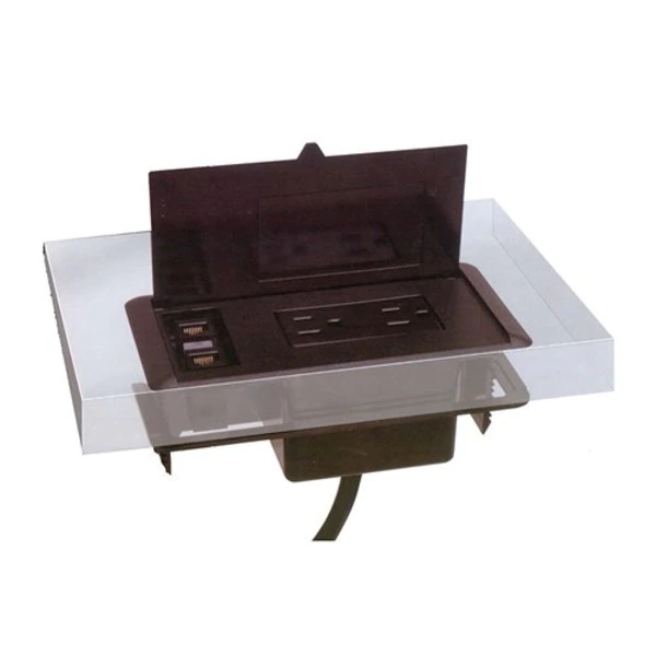 Safco Square Power Module for Conference Tables, 6.25 X 4 X 1.5