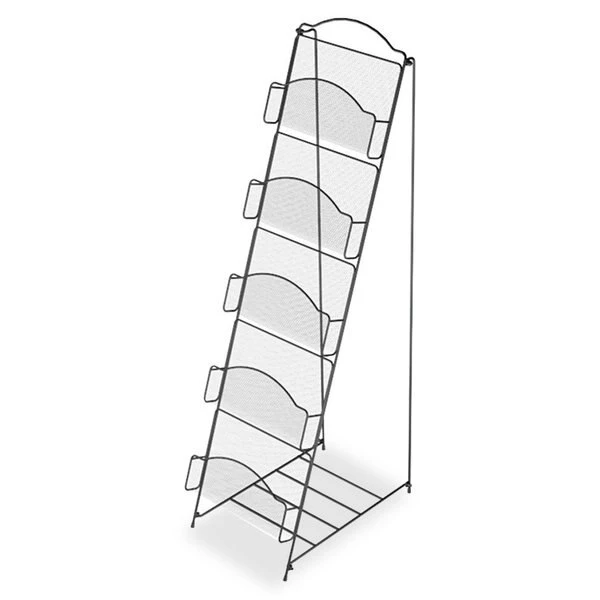 Safco Magazine Floor Rack, Black - Image 2