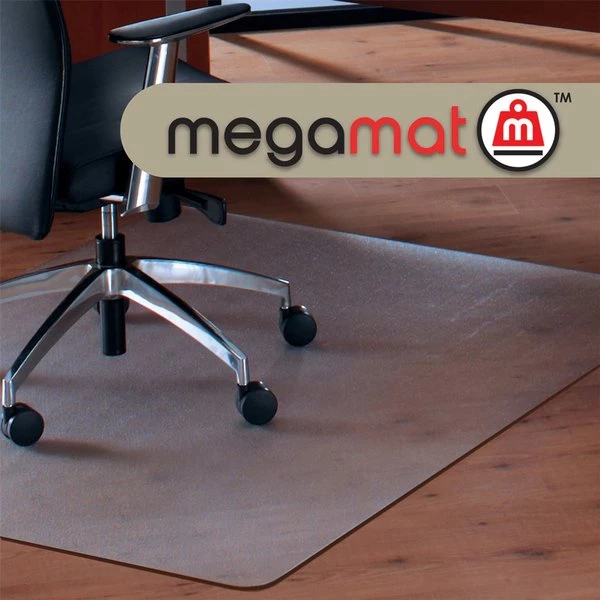 Floortex Chair Mat 46"x53", Rectangular Shape, Clear, for Hard Floor - Image 2