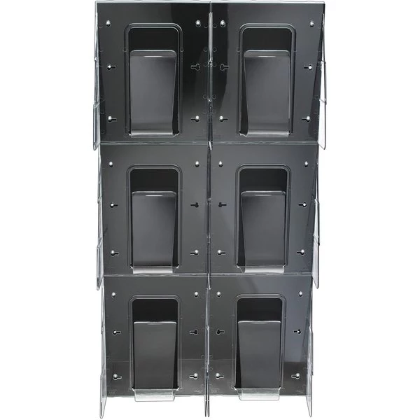 Deflecto Magazine Holder, 6 Compartments, Clear - Image 6