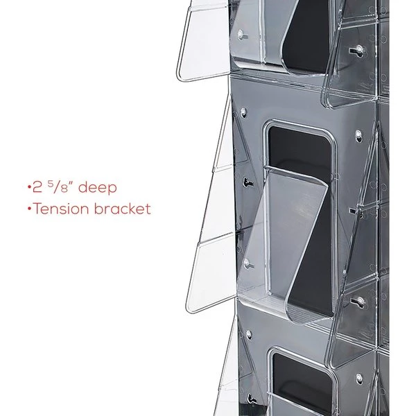 Deflecto Magazine Holder, 6 Compartments, Clear - Image 8