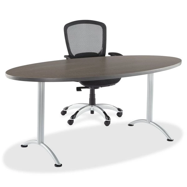 Iceberg Oval ARCâ„¢ Table, Gray Walnut /Silver Leg - 36" x 72" Oval, 36" X 72" X Walnut - Image 2