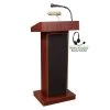 Oklahoma Sound Orator Lectern with Wireless Headset Mic, Mahogany