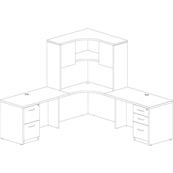 15-1/2" W Lorell Contemporary Furniture, Laminate - Image 3